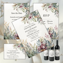 BOHO Pastel Garden Colors Wedding Collection