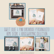 Sweet Blue and Pink Birdhouse