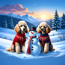 Poodles & Snowman