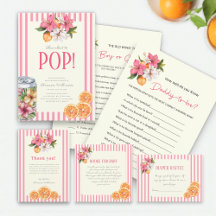 pink about to pop baby shower collection