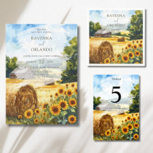 Sunflower Hay Bales Wooden House