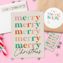 Colorful Bright Modern Merry Christmas