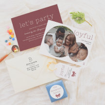 Joyful   Modern 2 Photo Christmas