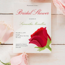 Red Rose bridal shower collection