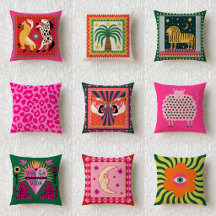 Dopamine Aesthetic Maximalist Throw Pillow Set 15