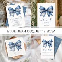 Blue Jean Denim Bow
