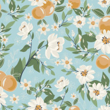 Orange and White Floral Delight