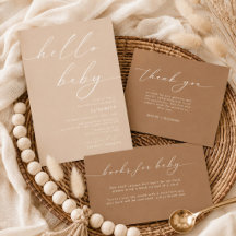 Modern Neutral Boho Baby Shower / Collection