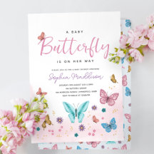 Cute and Whimsical Butterfly Girls Baby Shower