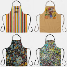 Aprons With Retro Pop Art Themed Designs 