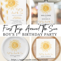 First trip Around The Sun Boy's 1st Birthday Party