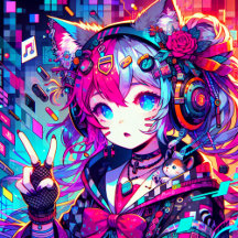 Anime Glitchcore Colorful Ai Art
