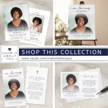 Minimal Funeral In Loving Memory Photo (F4B-C2)