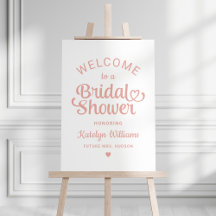 Custom Wedding Bridal Shower Welcome Signs