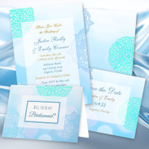 Blue, Teal and White Mandala Collection