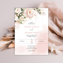Boho Blush Pink Floral Roses Set