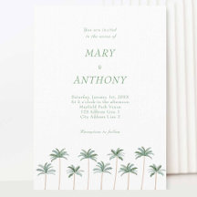 Palm Tree Minimalistic Beach Wedding