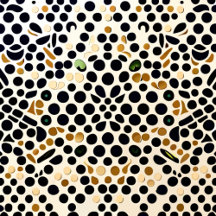 Navy Blue Polka Dots: Gold and Emerald Accents