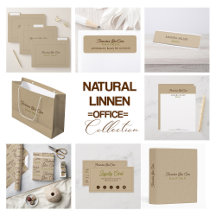 Natural Linen Texture Office Collection