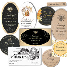 Honey Jar Labels and Pakaging stickers and Tags