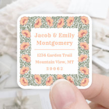 Rustic Country Floral Return Address Labels Stamps