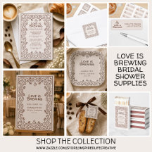Love Is Brewing Bridal Shower Supplies Collection