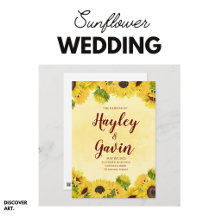 Sunflower Customizable Text Wedding 