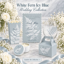 White Fern Icy Blue Wedding Collection