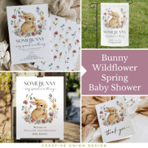 Bunny Wildflower Spring Baby Shower Theme