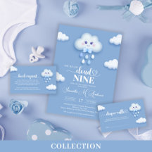 We're on cloud nine - cute blue cartoon cloud