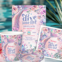 Dive into Five Flower Glitter Mermaid Tail