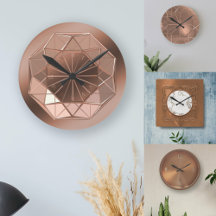 Faux Metallic Colored Clocks