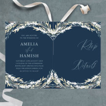Winter Botanicals Blue & Silver Wedding Collection