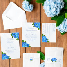 Blue Hydrangea Floral Wedding