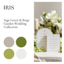 Iris • Sage & Beige Wedding Invitation Suite