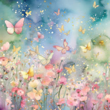 Assiettes en carton Papillon