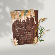 Boho Pampas Grass Wood String Lights Wedding