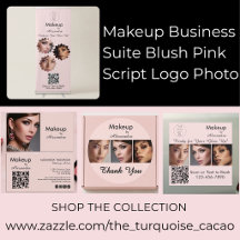 Makeup Business Suite Blush Pink Script Logo Photo