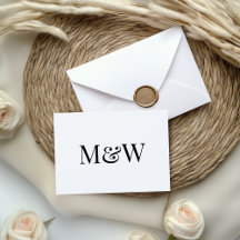 Modern Monogram Ampersand Initials Wedding Suite