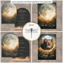 Gothic Dark Full Moon Arch Wedding