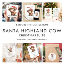 Cute Highland Cow Christmas Collection