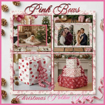 Pink Bows & Christmas Polka Dots
