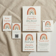 Neutral Rainbow Baby Shower Collection