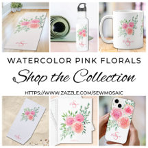 Watercolor Pink Floral Collection