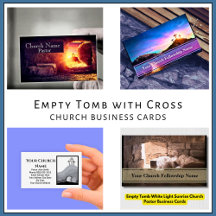 Empty Tomb with Cross Church Business Cards