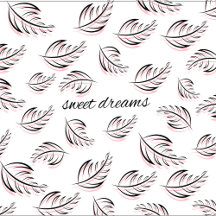 Delicate design with "sweet dreams" lettering