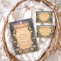 Neutral Southwest Cactus Botanicals Baby Shower