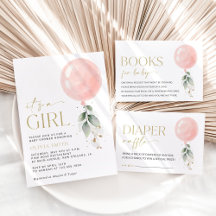 Pink Balloon Baby Shower Collection