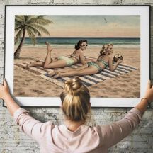 Coastal Swimmers and Seaside Scenes