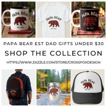 Dad Gifts Under $30 Plaid Papa Bear Est.